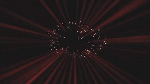 Futuristic Red Light Warp Speed Tunnel Background