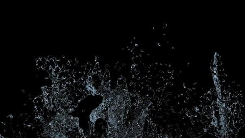 Realistic Water Splash Transition with Dynamic Fluid Motion