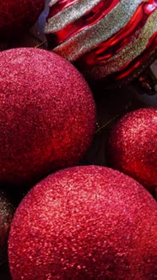 Close Up of Christmas Ornaments