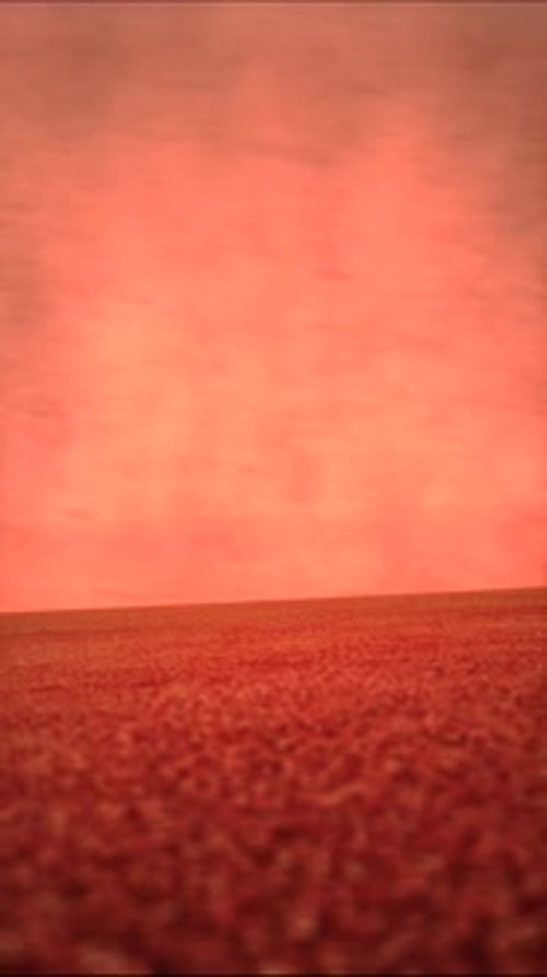 Desert Landscape with Distant Mountains Under Heavy Storm 02