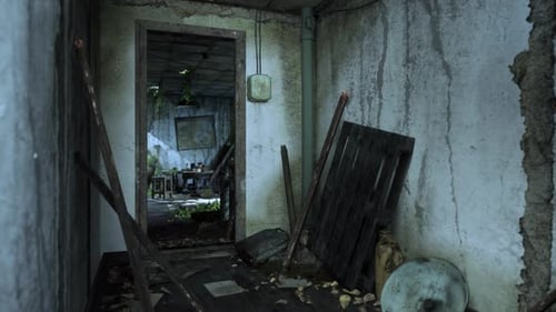 Grunge Abandoned Building Interior Walkthrough