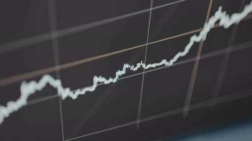 Rising Stock Market Graph, Finance Chart Data