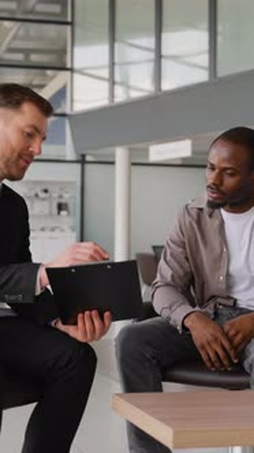 Business Meeting in a Modern Office