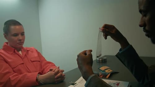 Officer Shows Evidence to Detained Young Adult