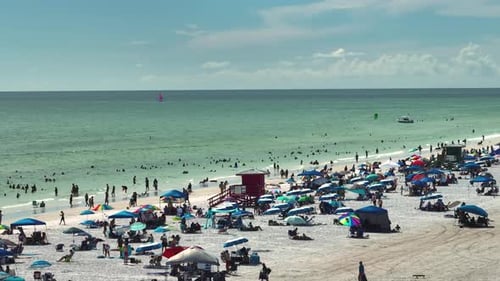 Famous Siesta Key Beach with Soft White Sand in Sarasota USA