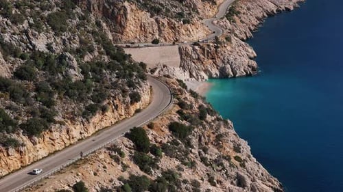 Coastal Majesty Turkey Breathtaking Coastline Framed By Grandiose Mountains Panorama of Sea and
