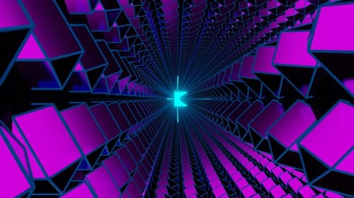 Pink And Cyan Circular Descent Background Vj Loop In 4K