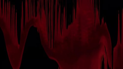 Abstract Red Fluid Dripping Effect Transition