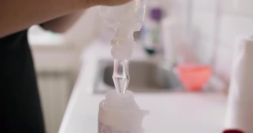 Cosmetic Gel Liquid Serum Woman Hand Moisturizing