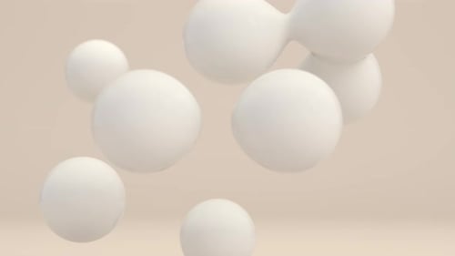 Abstract Liquid Spheres Floating 3D Loop Animation
