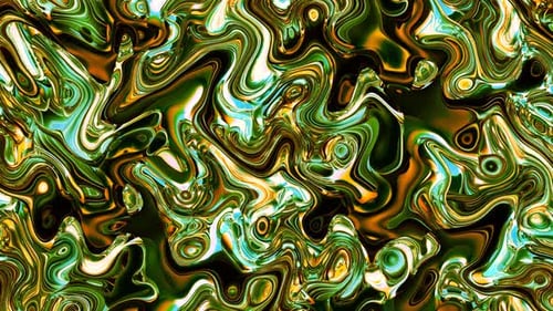 Fundo líquido de textura animada. Padrão multicolorido abstrato, torção, ondulado
, líquido brilhante