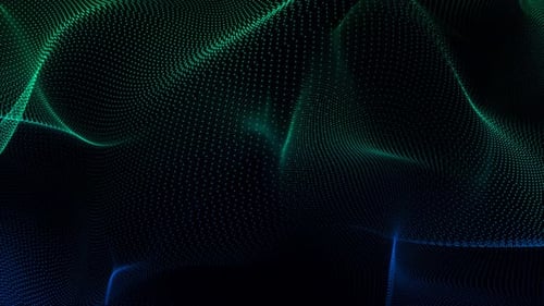 Dynamic Particle Wave Flowing Abstract Digital Background