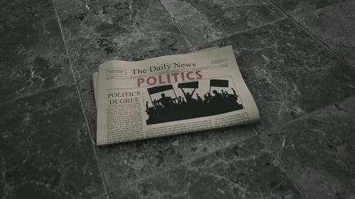Animated Newspaper with Politics Headline Reveal