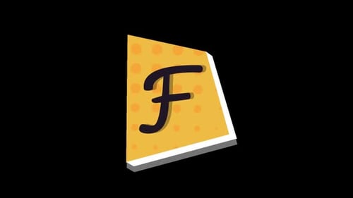 Animated Letter F Reveal on Modern Geometric Banner