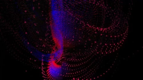 Abstract Swirling Particles Digital Vortex Background