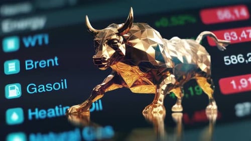 Energy Stock Market Bull Market Commodity Trading. Brent, Oil, Gasoline, Natural Gas. Stock Market