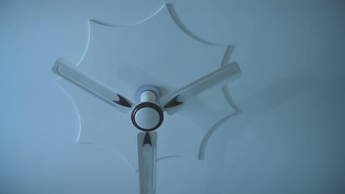 Electric Fan in the Room at Night