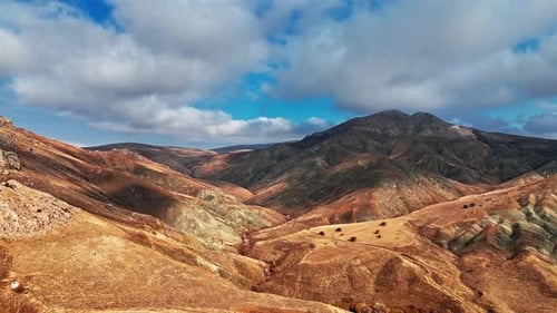 Aerial View of Rugged Mountains in Tercan, Erzincan, Turkey