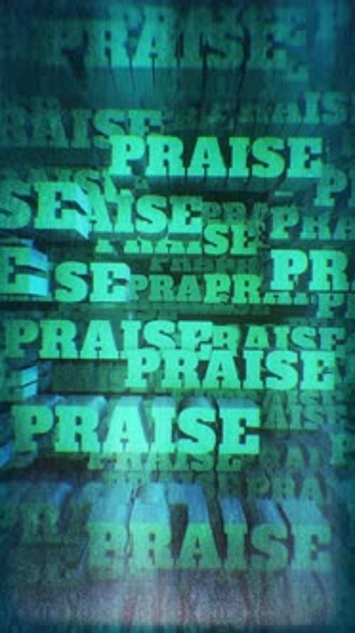 Retro Glitch PRAISE Text Loop Animation