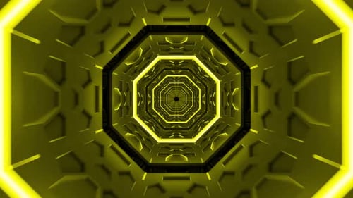 Yellow Endless Tunnel Loop