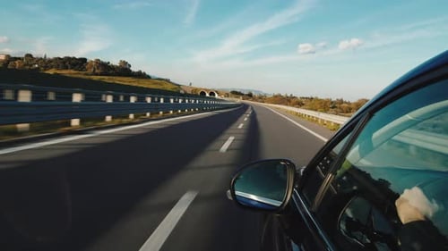 Car Travels on the Highway