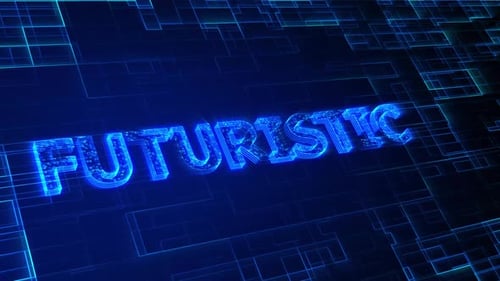 Futuristic text animation 4k. Vd 715