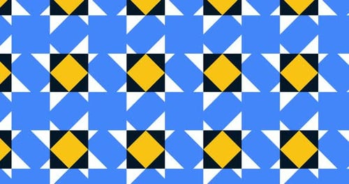 Fond de boucle abstrait psychédélique, motif géométrique animé moderne ou résolution d'arrière-plan