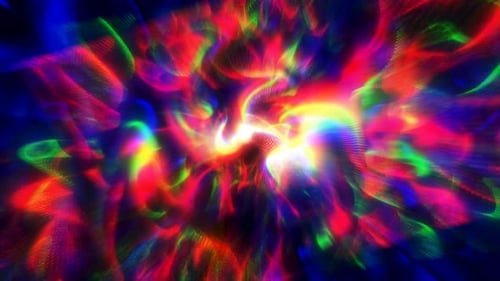 Abstract Colorful Energy Waves Motion Background
