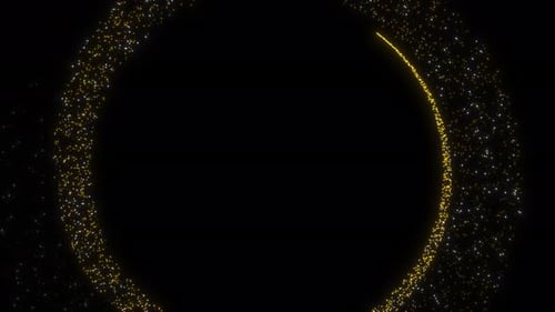 3d Gold Stripe Circle Geometric Cube Glitter Gold Luxury Background Light Glowing