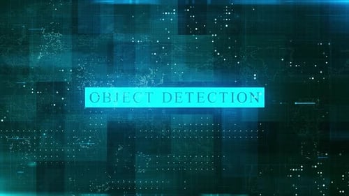 Futuristic Tech Background with Object Detection Text