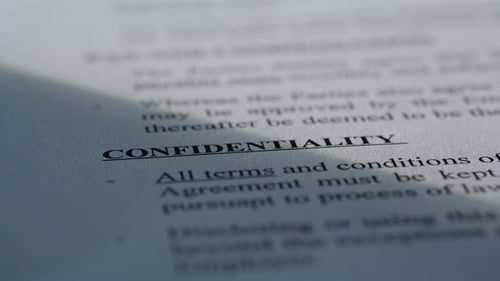 Confidentiality Agreement: Terms and Conditions Document