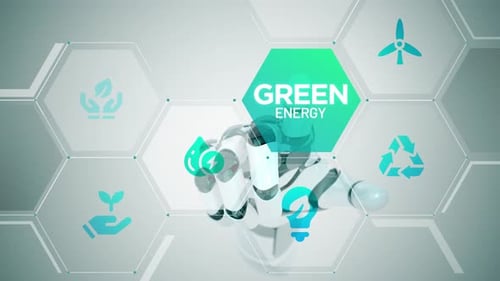 Green Energy touch screen animation