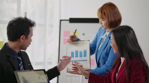 Business Meeting and Collaboration in Office