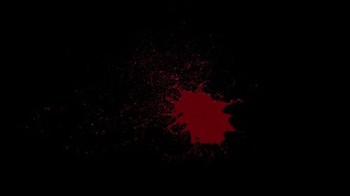 Red Liquid Splatter Impact Animation
