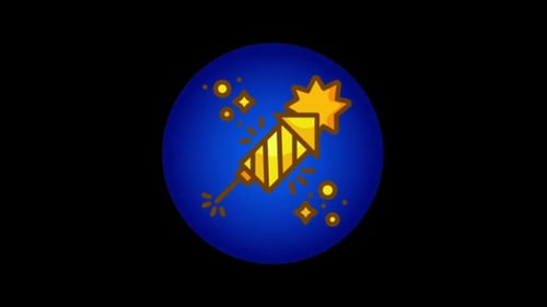 Decorative 3D Firecracker Icon Rotating Animation for Celebrations