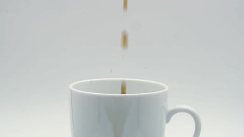 Close Up Coffee Pouring Into Mug Slow Motion