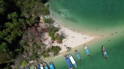 Aerial View of Koh Pakbia or Phak Bia Island in Krabi Thailand
