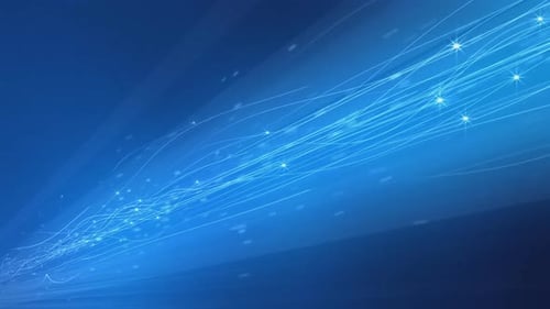 Blue Glowing Abstract Lines Network Technology Background