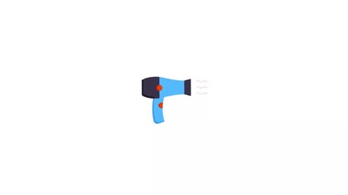 Hair Dryer Icon Animation