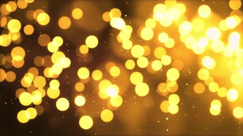Festive Golden Bokeh Lights Particle Animation Background