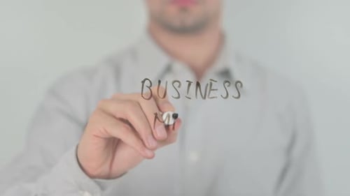 Business Mail, Writing on Transparent Screen