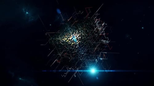 Dynamic Blockchain Text Reveal with Futuristic Network Grid