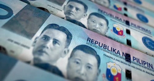 Philippines Peso money banknote surface loop