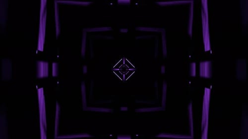 Purple Futuristic Tunnel With Flashing Neon Module Background Vj Loop In 4K
