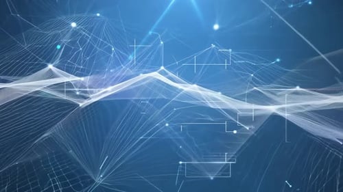 Futuristic Abstract Digital Network Connection Animation