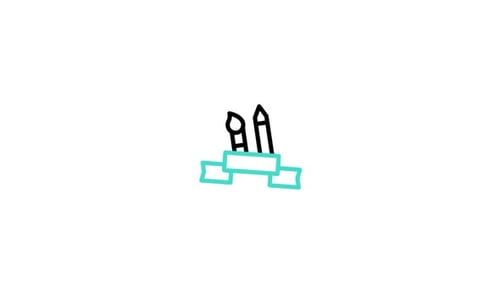 Animated Minimalist Art Tools Icon