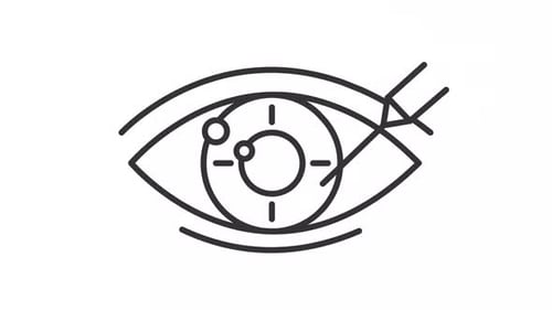 Minimalist Eye Surgery Line Icon Animation