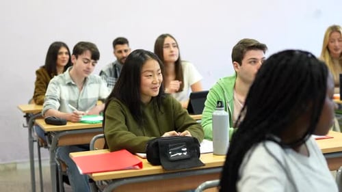 Young People Attending Class at University