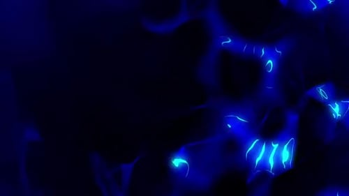 Abstract Blue Glowing Lines Digital Energy Background