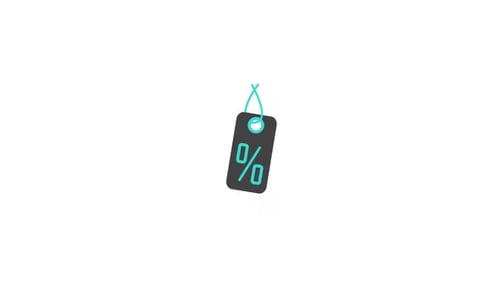 Animated Price Tag with Percent Symbol Icon